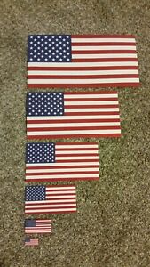 AMERICAN FLAG STICKER *Choose your size*  Adhesive Vinyl MADE IN USA REAL RATIO