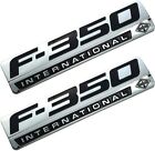 2Pack F350 Powerstroke International Side Fender Emblems Badge 3D Logo for F-350
