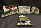 Shelia's Collectibles Lot of 4-3 Houses 1 Sign Charleston SC Shelf Sitters Wood