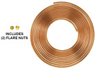 Copper Tubing 50ft/100ft Flare Nut SAE 45° Fitting Propane 1/4