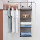 New ListingFoldable Hanging Closet Organizer with Thickened Board, 3-Shelf, Gray, Polyester