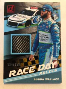 2020 Donruss Racing Race Day Relics Red #5 Bubba Wallace MEM S250 Victory Juncti