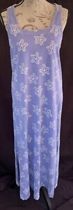 VINTAGE Fresh Produce M Maxi Dress Womens Purple All Over Starfish OH HAPPY DAYS