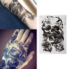 Waterproof Black Skull Temporary Tattoo Big  Arm Body Art Tattoos Sticker  n-ca