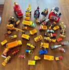 Vintage Lot Of 40+ Misc Die Cast/Metal/Plastic Mixed Construction Vehicles/Toys