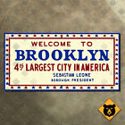 Brooklyn New York city limit highway marker road sign 1976 bicentennial 24x12