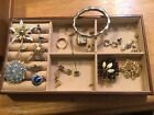 vintage costume jewelry lot with box
