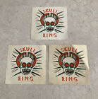 3 Skull Ring vending machine Paper inserts Vintage Cool Old Lot Trippy