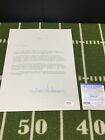 GENE HICKERSON SIGNED PAPER CLEVELAND BROWNS HOF 2007 PSA COA Huge Clean Auto