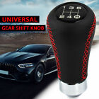 UNIVERSAL 5 SPEED LEATHER CAR MANUAL SHIFT KNOB GEAR STICK SHIFTER LEVER HANDLE