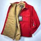 Filson Mackinaw Wool Jac Shirt Lined Red Oak Mens XL NWT Heavyweight 26oz $425