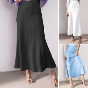 VONDA Womens Elegant Skirts Formal Retro Skirt Dress High Waist Long Maxi Skirts