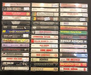 Lot of 45 ROCK / POP Cassette Tapes Beach Boys Styx Lot 14