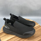 FitVille BriskWalk Walking Shoes Mens Size 10.5 Extra Wide Black Slip On Low Top