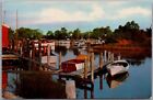 Long Island Fishing Boats Pleasure Island New York Postcard C604