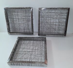 modern wall decor wrapped wire silver metal 10