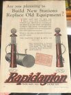 1927 8” X 11.5” Magazine Ad For Rapidayton Visible Gas Pump - Models 400 & 450!