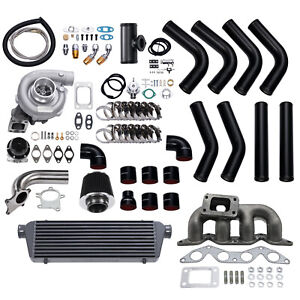 T3 Turbo+Manifold+Intercooler+Piping+BOV+Wastegate Kit for Honda Civic 1.7L D17