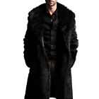 Men Faux Fur Coat Mens Winter Warm Thicker Long Jacket Overcoat Parka Outwear US