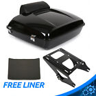 Razor Tour Pack Pak Trunk+Pad Mount Rack For Harley Road King Street Glide 14-24 (For: More than one vehicle)