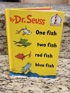 Dr. Seuss One Fish Two Fish Red Fish Blue Fish ~ Hard Cover Book