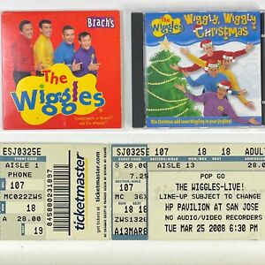 The Wiggles 2008 Concert Tickets + 2 CD Bundle Wiggly Christmas + Brachs Promo