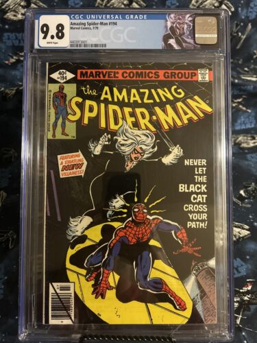 The Amazing Spider-Man 194 CGC 9.8 1st Appearance Of Black Cat Custom Label