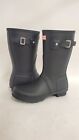 Hunter Women's Original Short Classic Waterproof Rain Boots, Black, 8 M US NEW