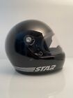 1975 BELL STAR Full Face Motorcycle Helmet Black Size Small 6 7/8  55cm Visor