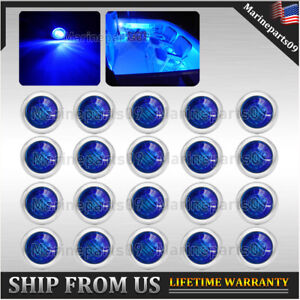 20x Blue Marine Boat Navigation Light LED Updated Stainless Stern Anchor Lights