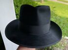 1940s Dobbs Fedora Finest Hat with Hat Box, 7 3/8, 2 3/4 bound edge, Beaver