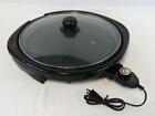 NEW Gourmet EMG-980B Large Indoor Electric Round Nonstick Grill Cool Touch 14
