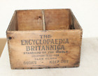 Rare Beautiful Antique Wooden Encyclopaedia Britannica Shipping Box Barn Find