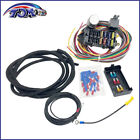 10 CIRCUIT BASIC WIRE HARNESS FUSE BOX STREET HOT RAT ROD WIRING CAR TRUCK 12V (For: 1955 Thunderbird)