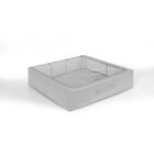 Periea Folding Slim/Under Bed Storage Box with Clear Zip Lid, Large,  Grey
