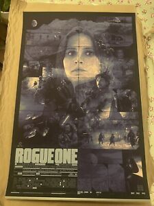 New ListingKrzysztof Domaradzki Rogue One Black Limited Edition Screen Print Movie Poster
