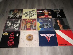 12 Record Job Lot HEAVY METAL rockin albums (vanHalen/stryper/whitesnake/KISS+++