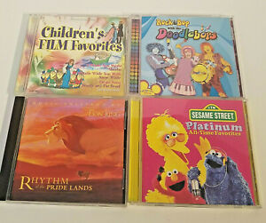 4 Kids Music CDs Childrens Party Songs Sesame Street, Lion King, Doodlebops Film