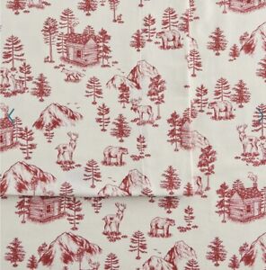 Cuddl Duds Flannel sheets Full Size Lodge Toile NWT