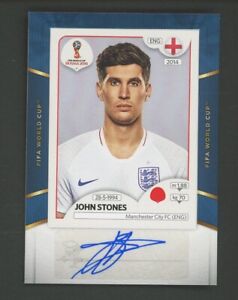 New Listing2018-19 Panini Treble World Cup Soccer John Stones Signed AUTO