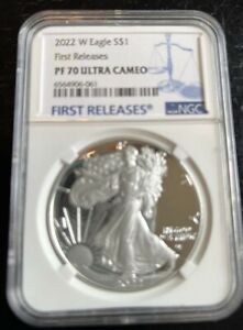 2022 W $1 PROOF AMERICAN SILVER EAGLE NGC PF70 FIRST RELEASE