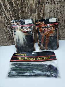 Whizers Essence Fishing System Lures & Worms Lot Of 3 Vintage New Old Stock NOS