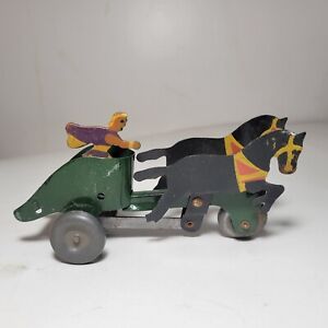 Antique American Toy and Manufacturing Co. CHARIOT No. 101 Pull Toy 6 X 3