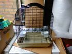 large metal shaped bird cage used w accessories excellent condition