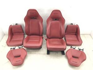 ASTON MARTIN RAPIDE S FRONT REAR SEAT SET RED LEATHER HEATED/COOLED OEM