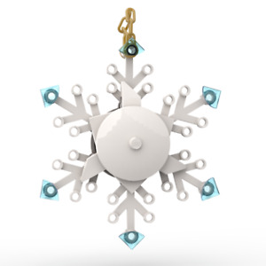 Snowflake Holiday Christmas Tree Ornament  | Made with 100% Genuine New LEGO