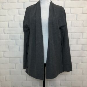 Sundry Gray Open Front Cardigan Sweater Size 2 Button Sides