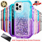Liquid Glitter Shockproof Defender Case For iPhone 14 13 12 11 Pro Max XR 8 Plus