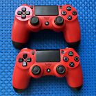 Sony DualShock 4 Wireless Controller for PS4 - Red/Black - Lot Of 2