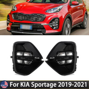 For Kia Sportage 2020-2022 Fog Light LED Daytime Running Lamps White DRL Pair (For: 2021 Kia Sportage)